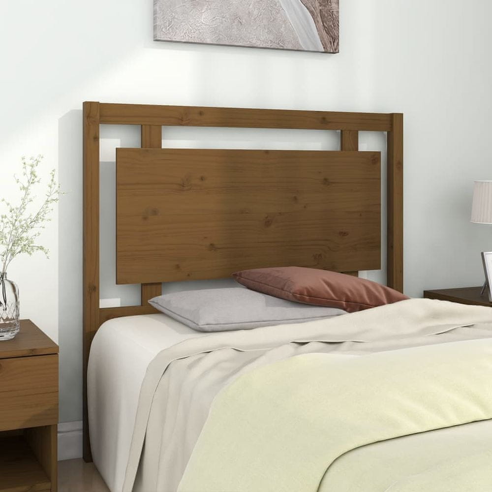 Vidaxl Čelo postele, medovo hnedé, 105,5x4x100 cm, masívna borovica